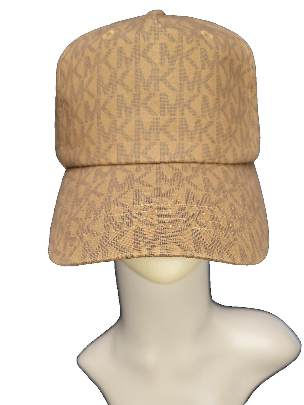 Michael Kors Womens Signature MK Logo Monogram Baseball Cap Luggage Adjustable